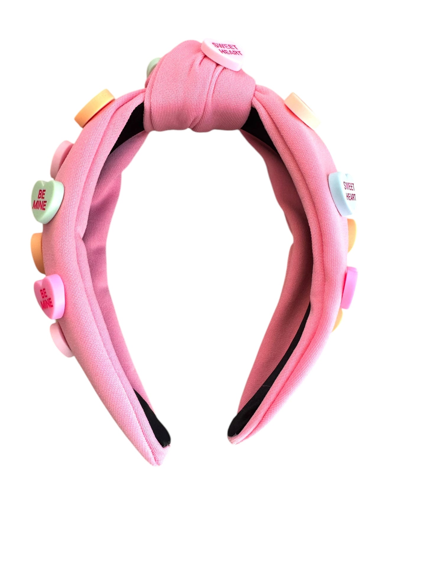 Conversation Hearts Tie Knot Headband - Valentine's Day Headband for Girls