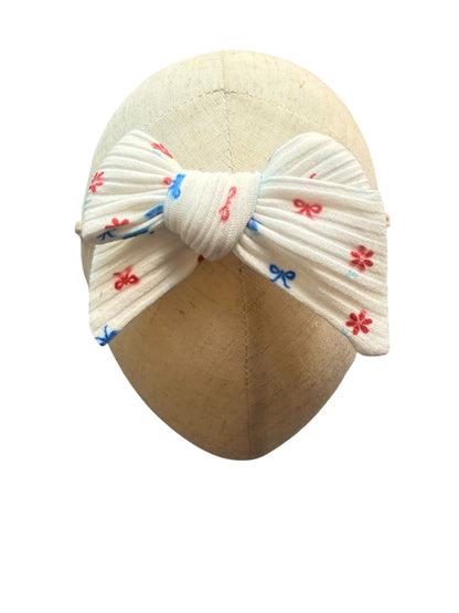 Patriotic Bows & Flowers Hair Bows for Girls & Babies | Alligator Clip or Nylon Headband | 4th of July