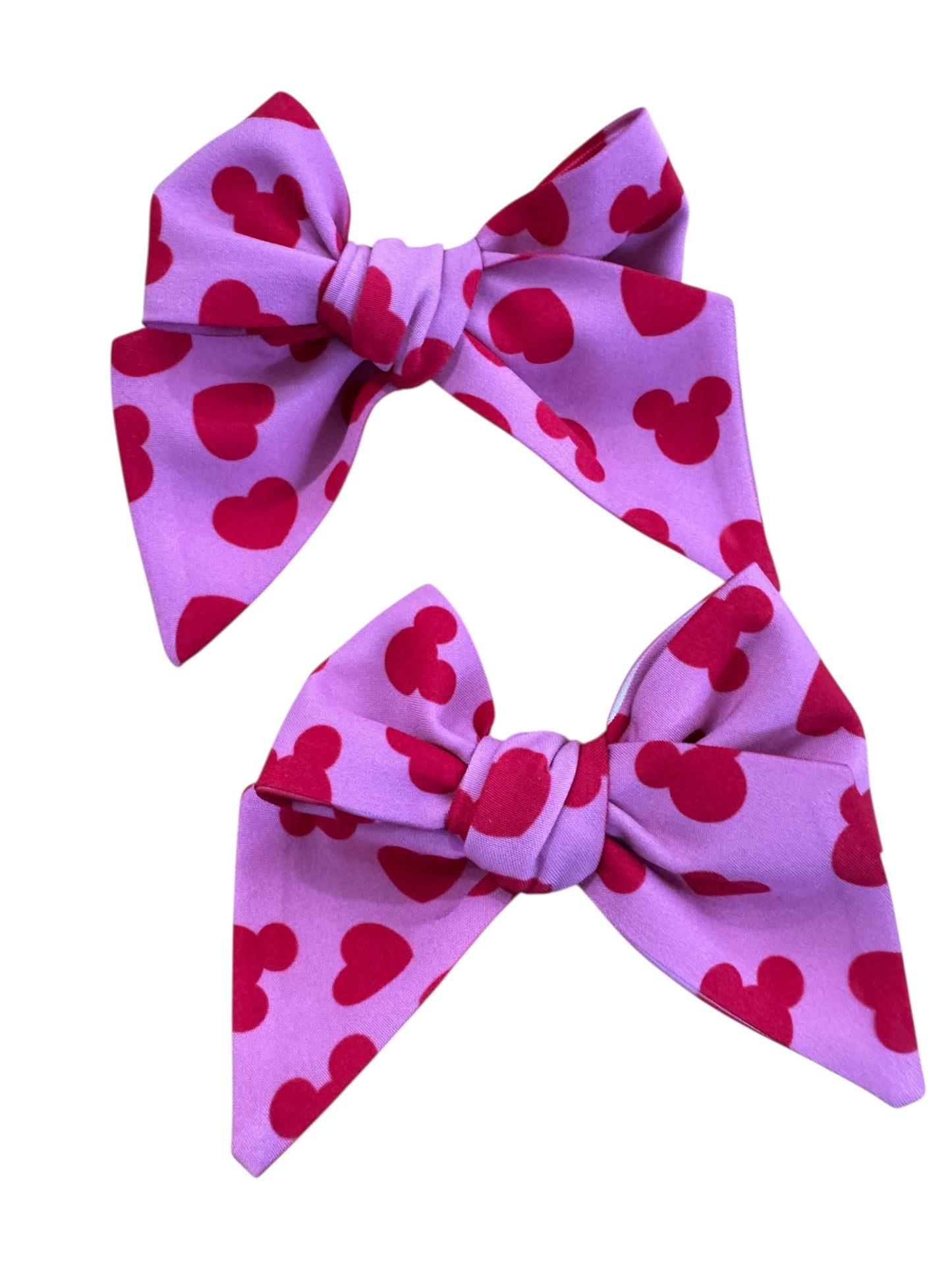 Pink & Red Valentine's Day Mouse Hair Bows