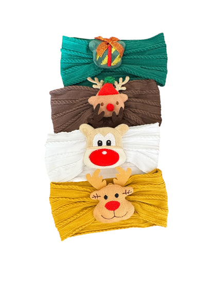Holiday Baby Headwrap - Soft Stretchy Holiday Headband for Newborns & Infants