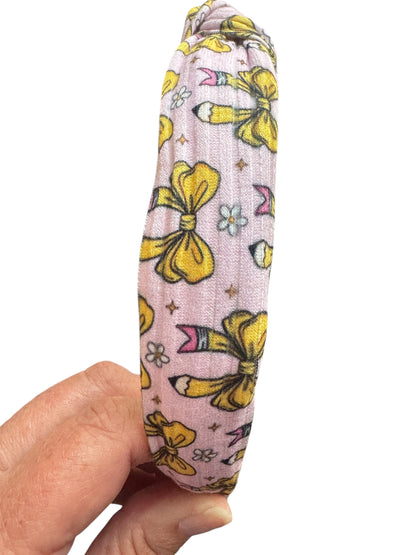 Pencil Knotted Headbands for Little Girls