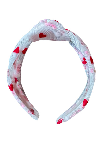Valentine's Day Shaker Headband - Red Heart Knotted Headband