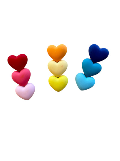 Resin Heart Hair Clips - Valentine's Clips