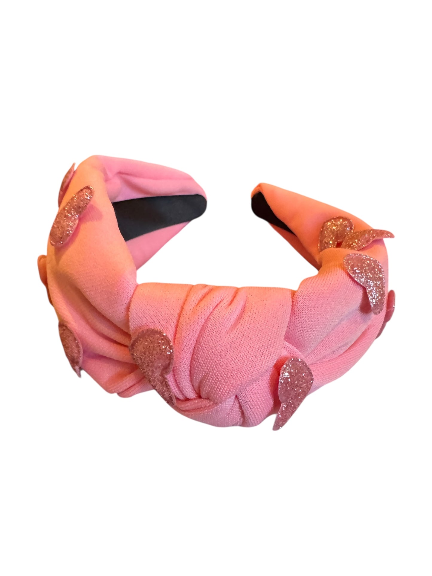 Glitter Hearts Tie Knot Headband - Valentine's Day Headband for Girls