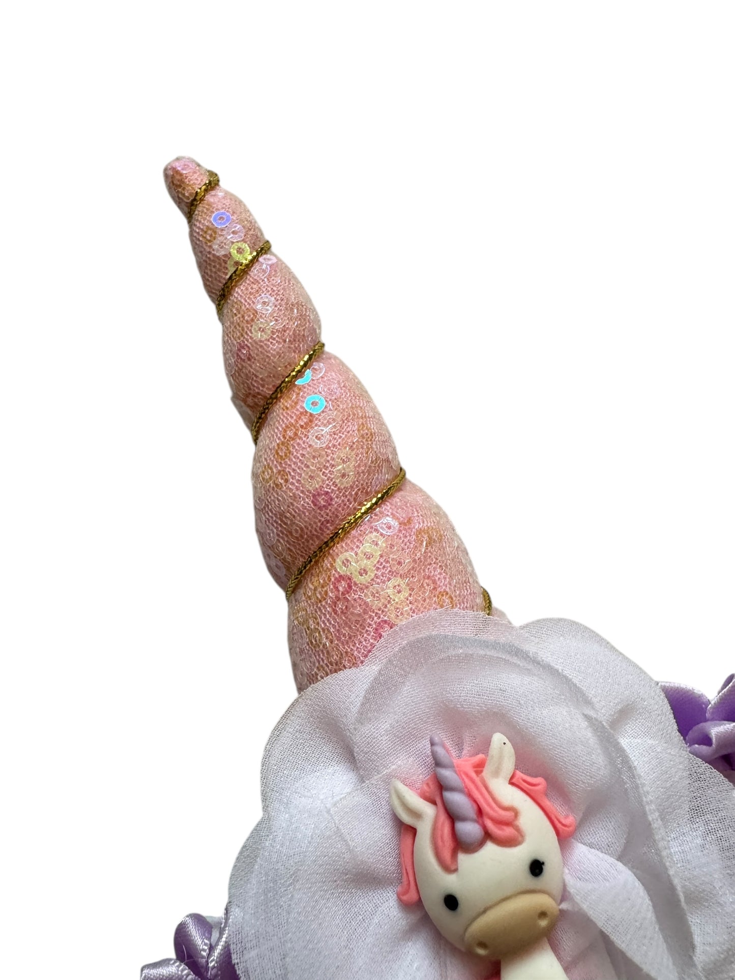 Unicorn Headband for Girls - Purple Pink Flower Headband for Kids