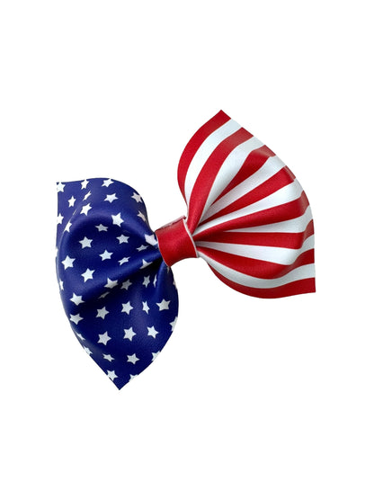 Stars and Stripes Faux Leather Bows