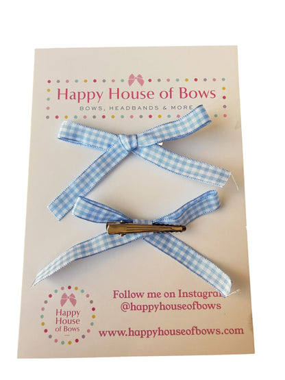 Gingham Mini Hair Bows & Headbands for Kids – Everyday Bow in 10 Colors