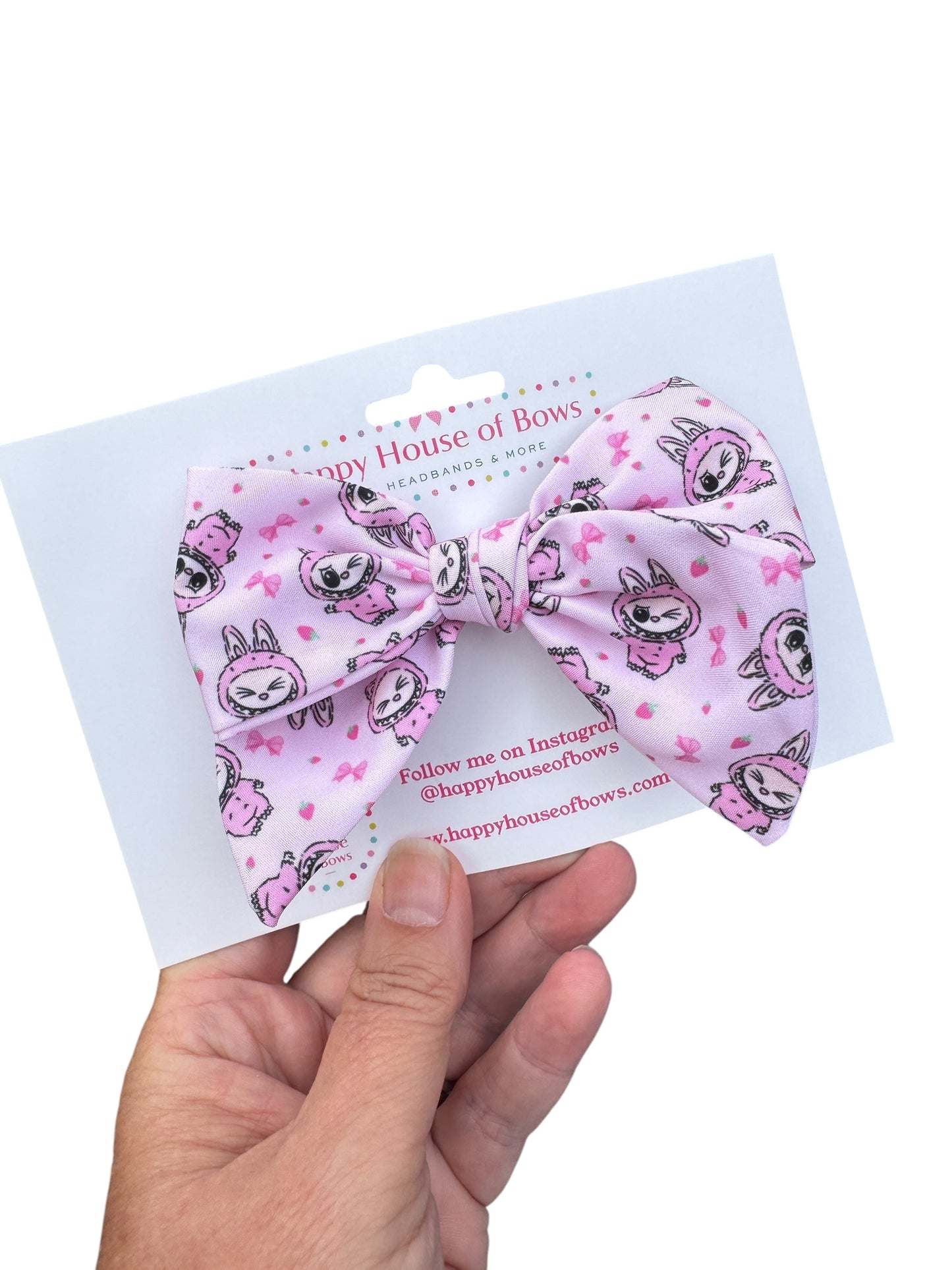 Pink Labu Hair Bows for Little Girls