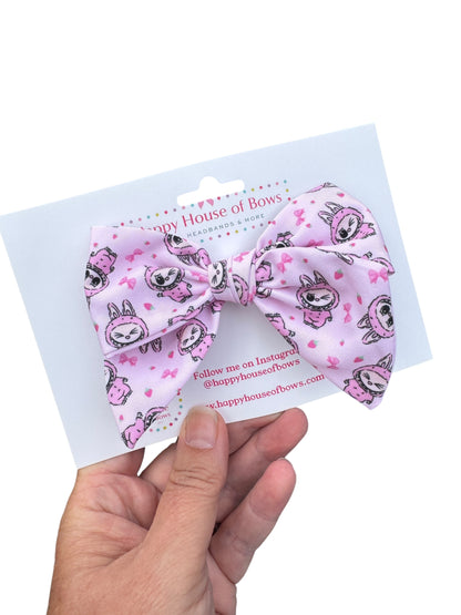 Pink Labu Hair Bows for Little Girls