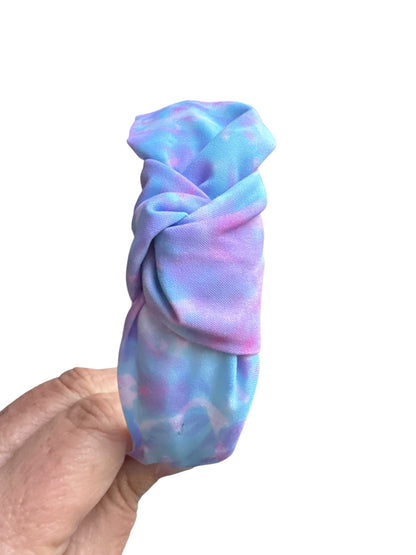 Blue Purple Tie Dye Headband for Girls | Easter Hair Accessory