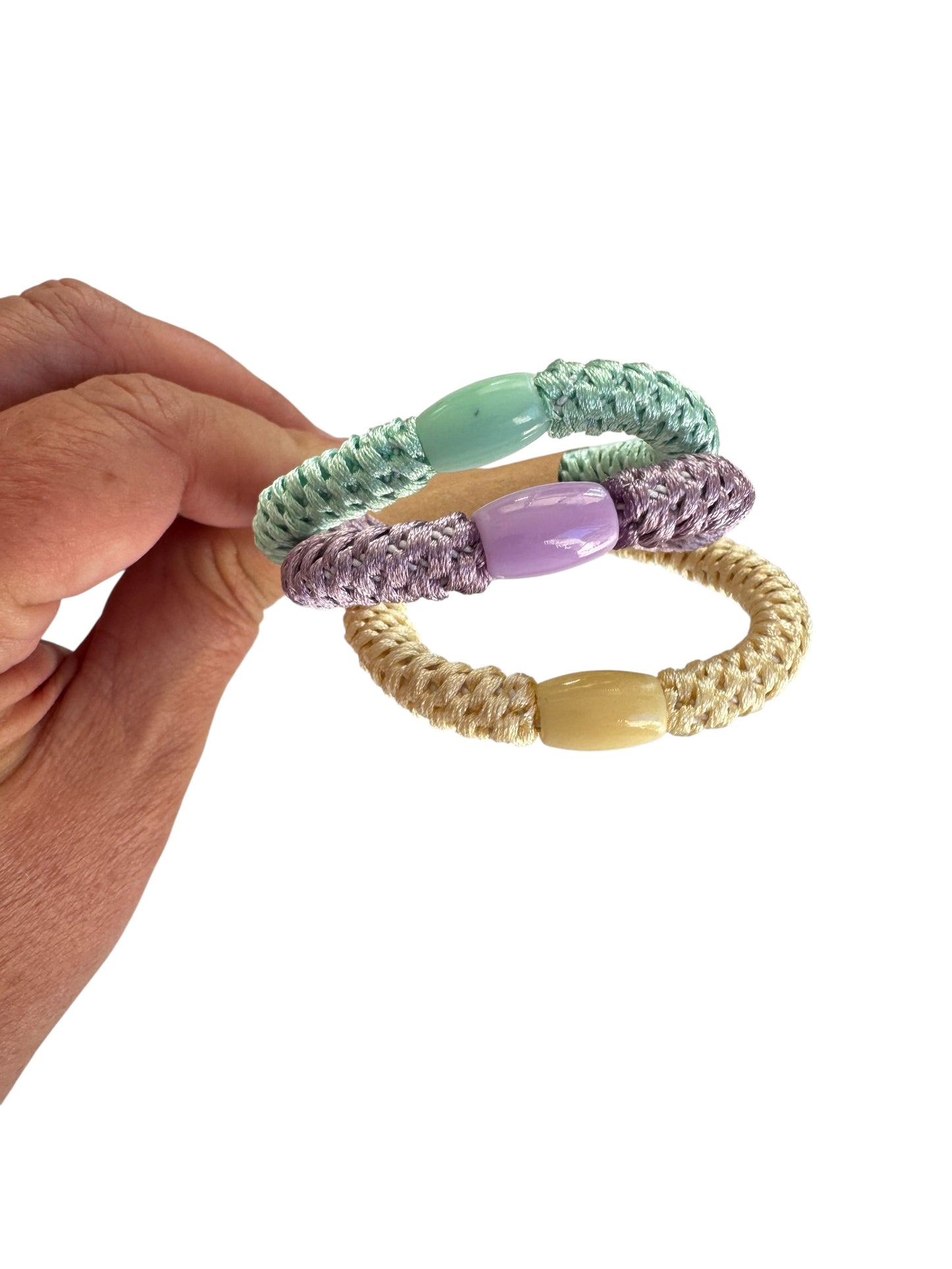 Braided Hair Ties for Girls & Women – No-Crease Elastic Ponytail Holders (Set of 3)