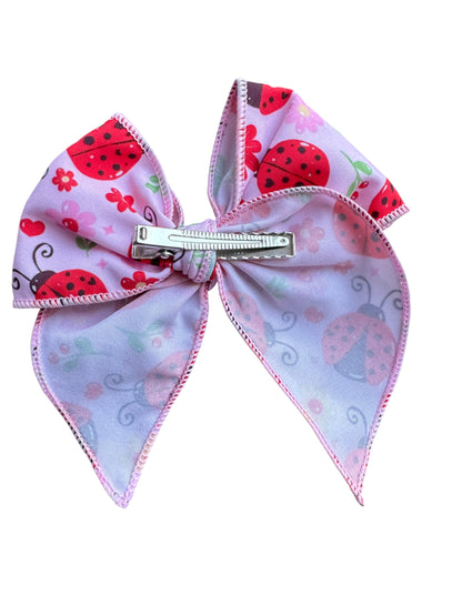 Ladybug Hair Bow for Girls - Spring Hair Clip