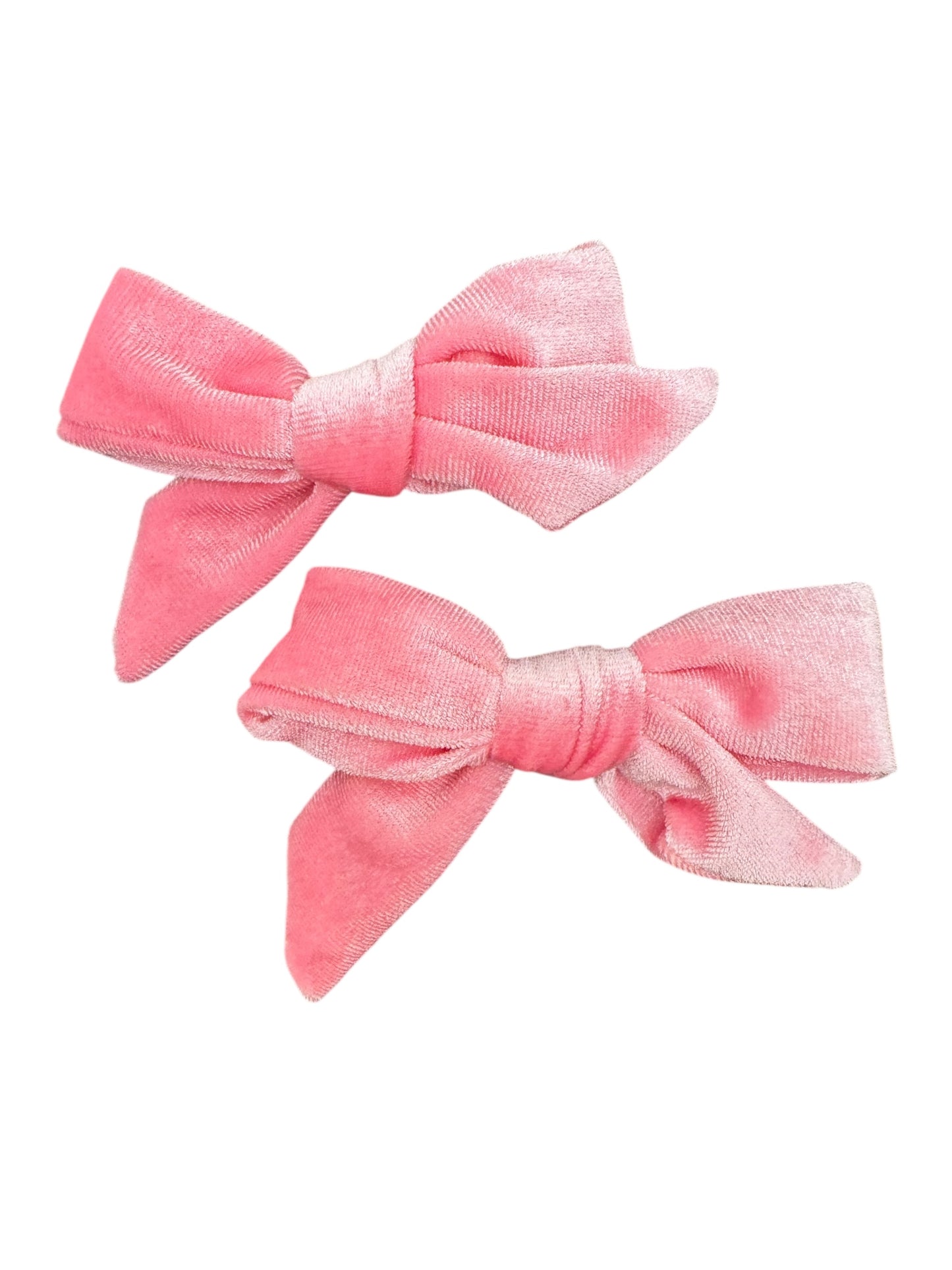 Mini Velvet Pigtail Sets - Matching Hair Bow Pairs