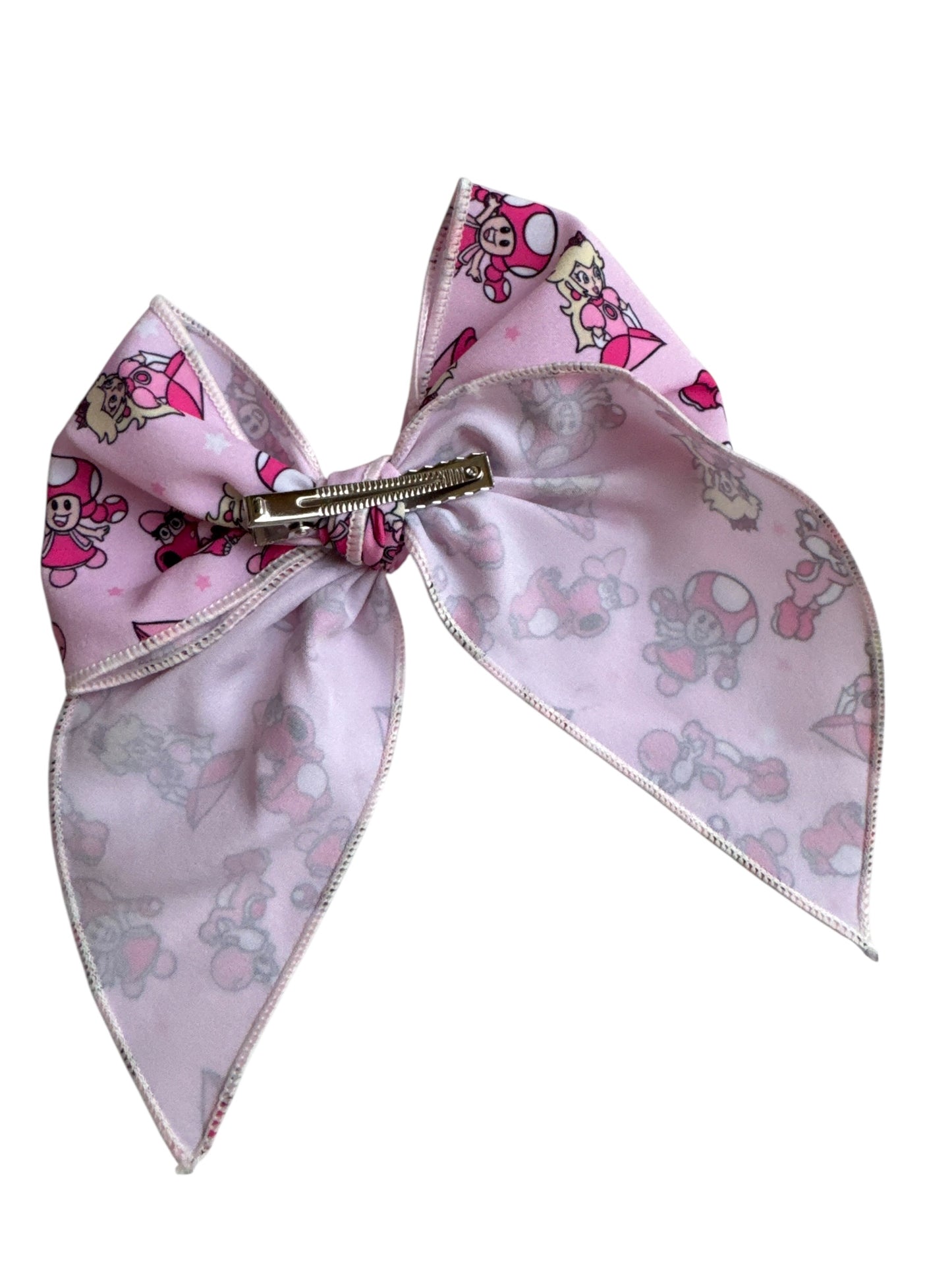 Princess Peach Hair Bows for Girls - Character Clip Bows