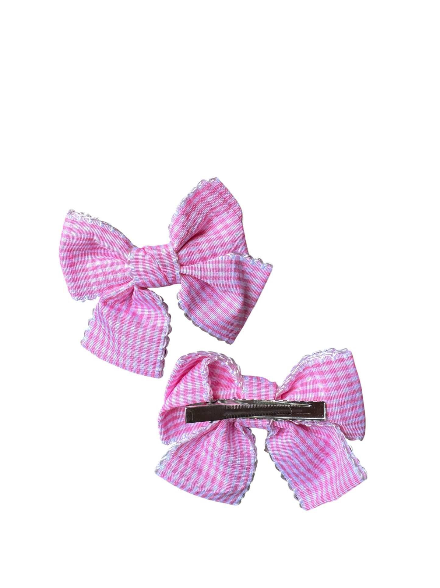 Gingham Pigtail Hair Bows | Everyday Bows for Kids & Toddlers