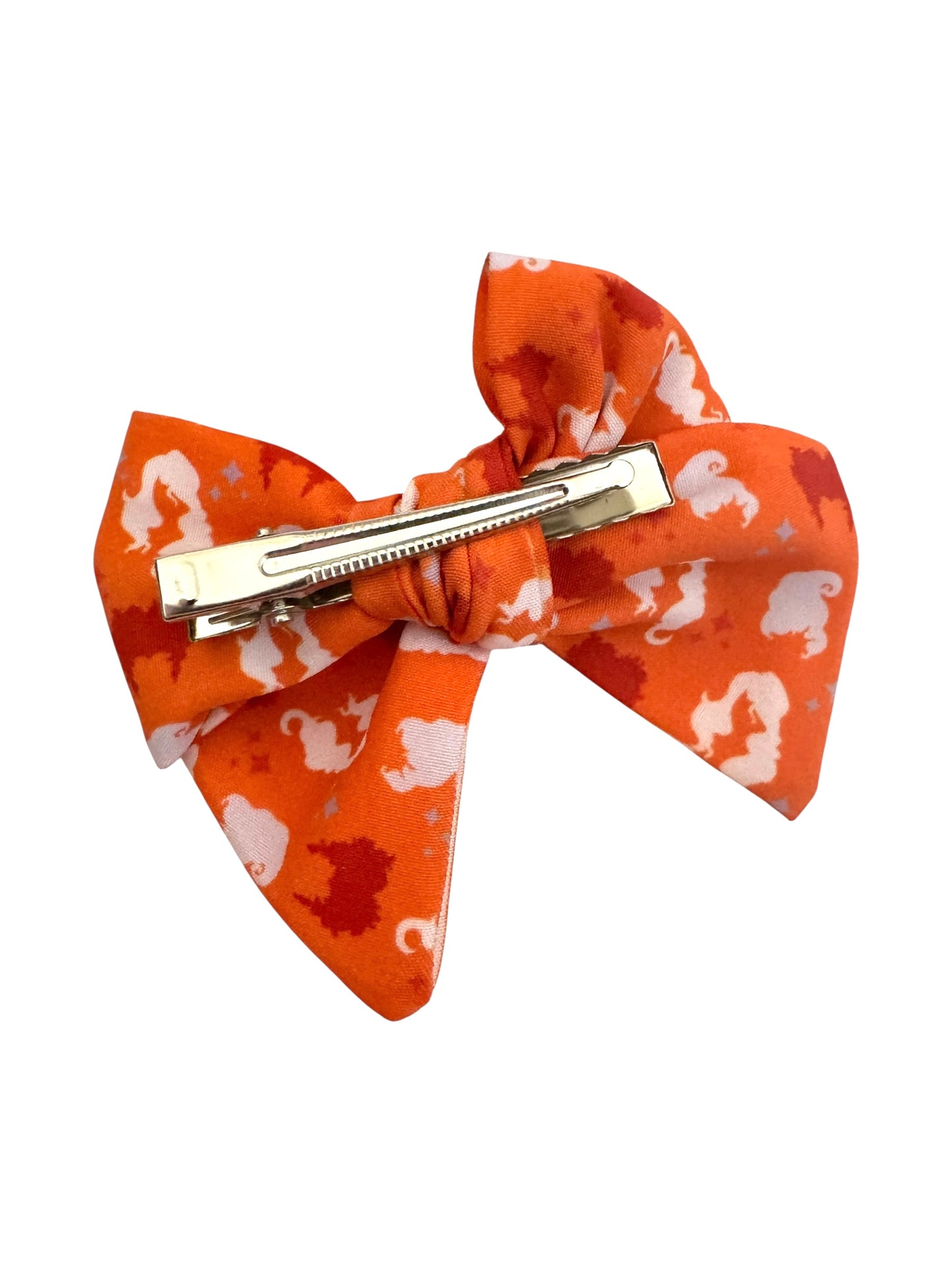 Hocus Pocus Halloween Hair Bows – Witchy Black Cat & Sisters Print Hair Accessories