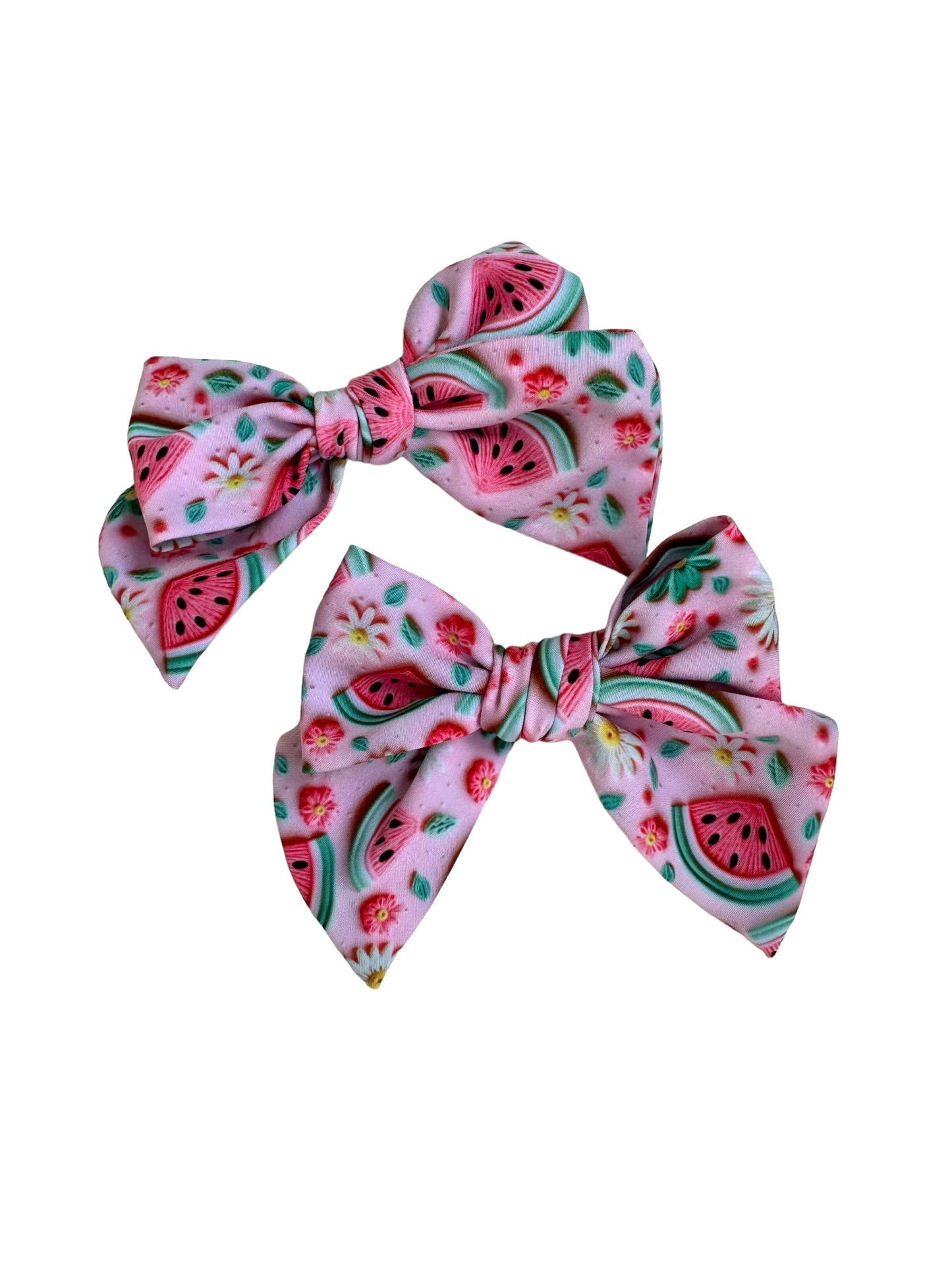 Pink Watermelon Hair Bows