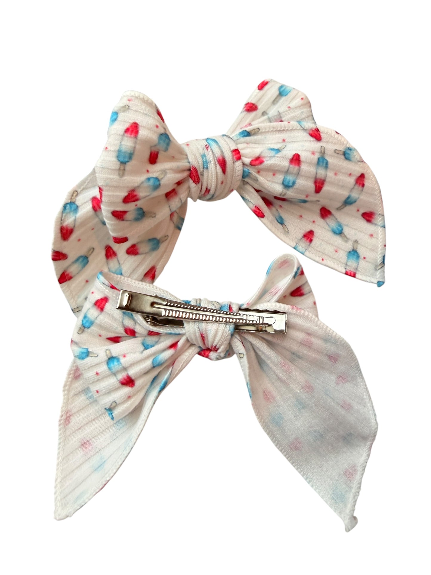 4th of July Rocket Pop Hair Bow – Patriotic Popsicle Bow Clip for Girls