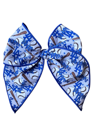 Dodger Baseball Hair Bows for Girls - Sports Bow with Alligator Clip for Game Day