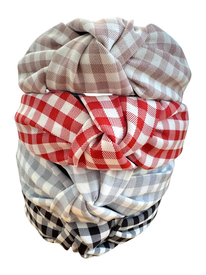 Gingham Headbands| Knotted Headband for Kids & Adults