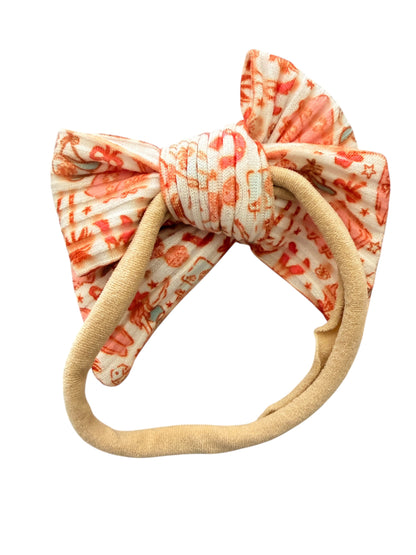 Coastal Cowgirl Hair Bow | Girls Tropical Western Bow with Alligator Clip