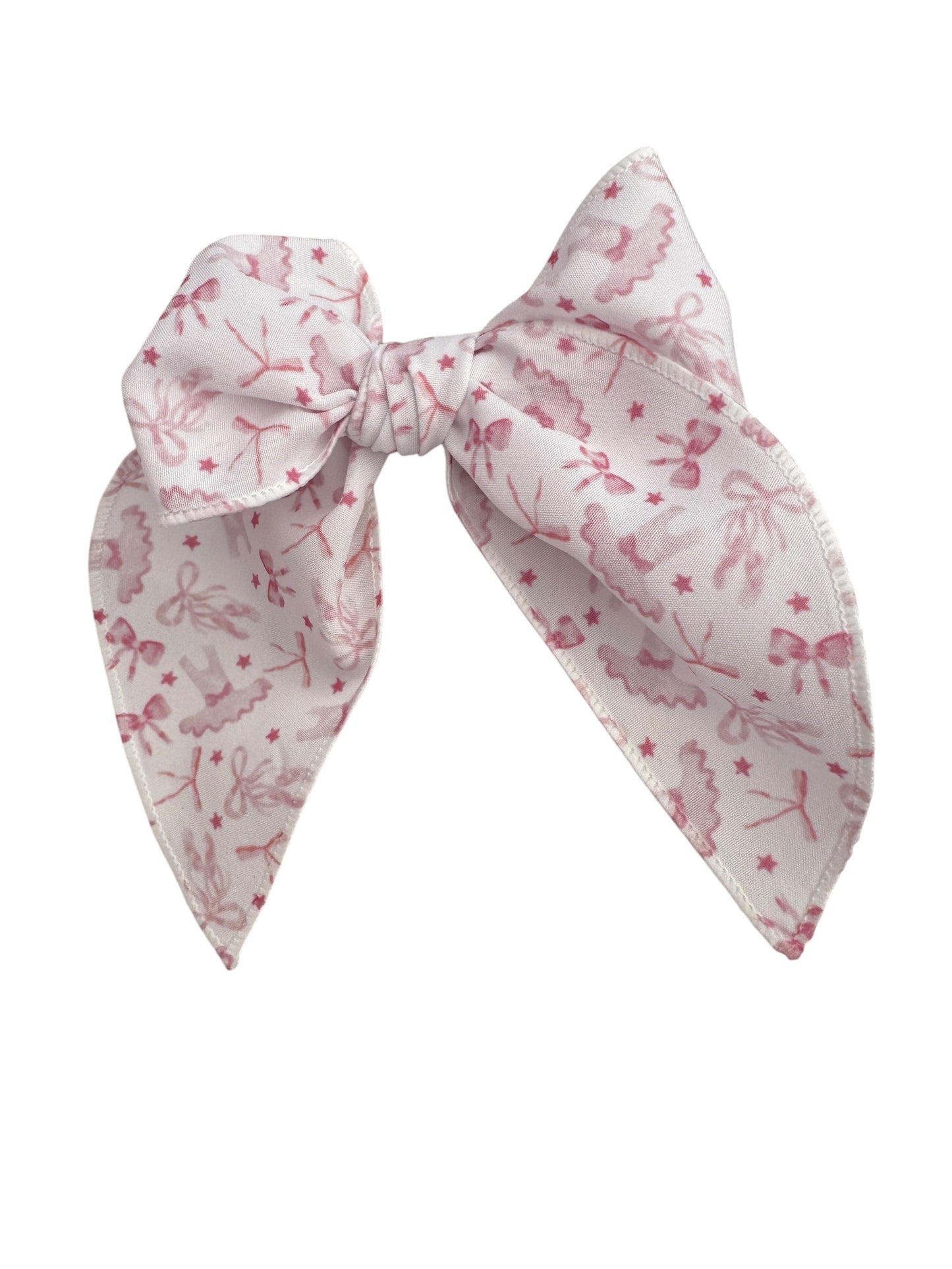 Bows & Ballerinas Hair Bows for Girls - Pink Ballet Dance Hair Clips