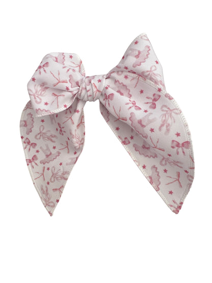 Bows & Ballerinas Hair Bows for Girls - Pink Ballet Dance Hair Clips