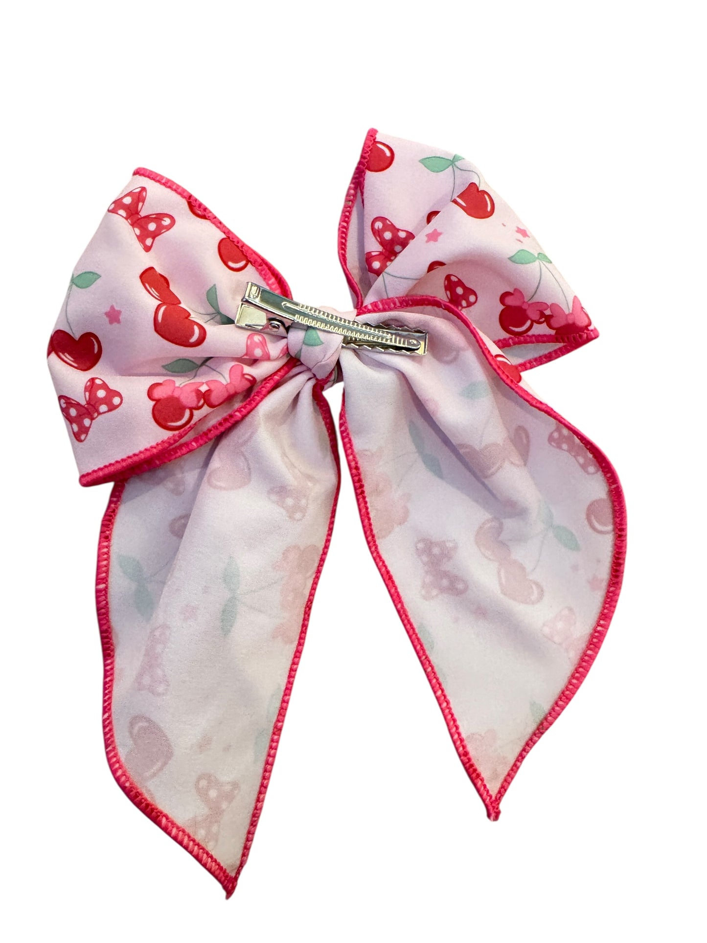 Cherry Mouse Hair Bows for Girls