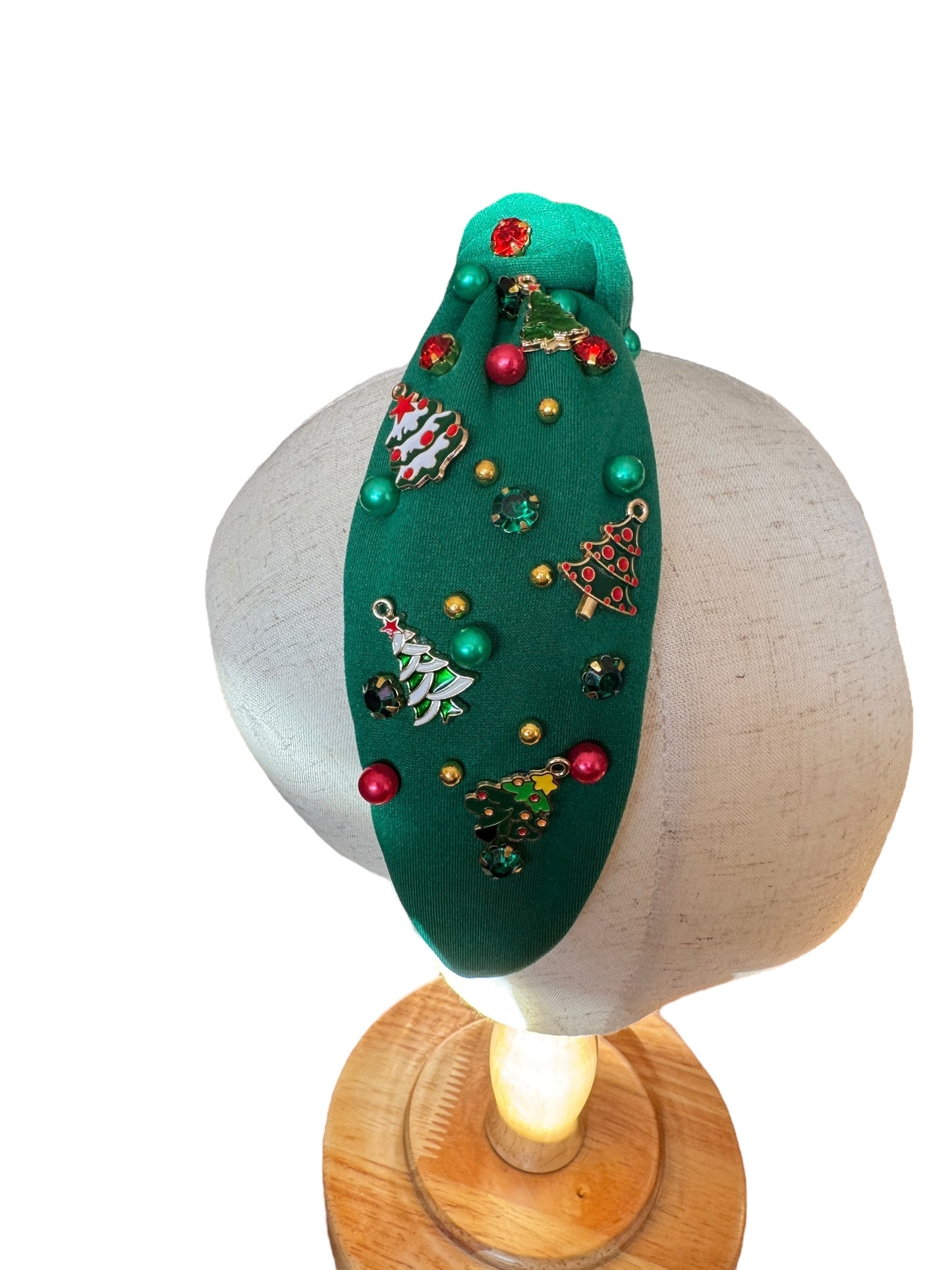 Rhinestone Christmas Tree Holiday Headband - Festive Holiday Hair Accessories for Girls & Women