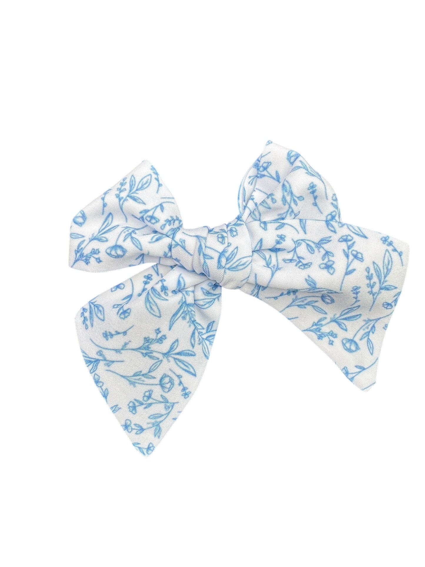 *Blue Flower Hair Bows