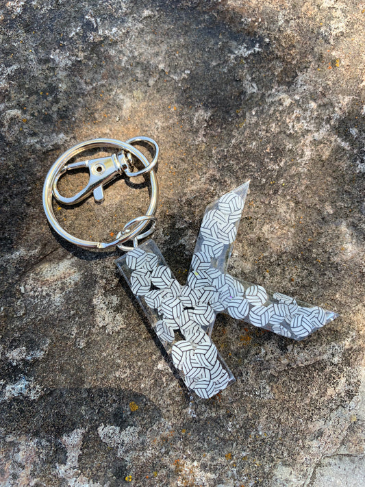 Volleyball Resin letter keychains