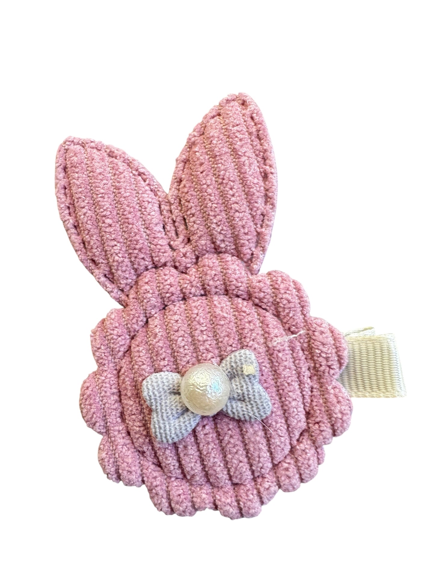 Bunny Hair Clips for Girls - Easter Corduroy Alligator Clips
