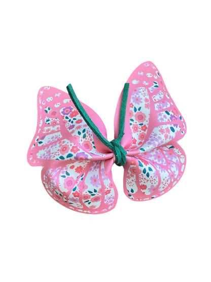 *Pink Butterfly Faux Leather Bows