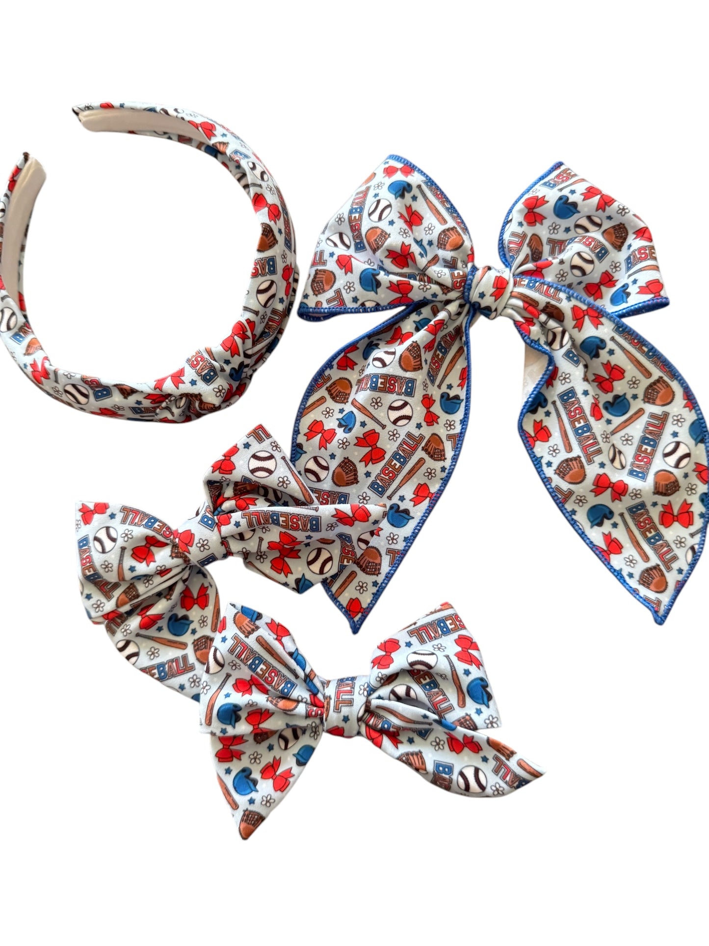 *Baseballs & Bows Hair Bows