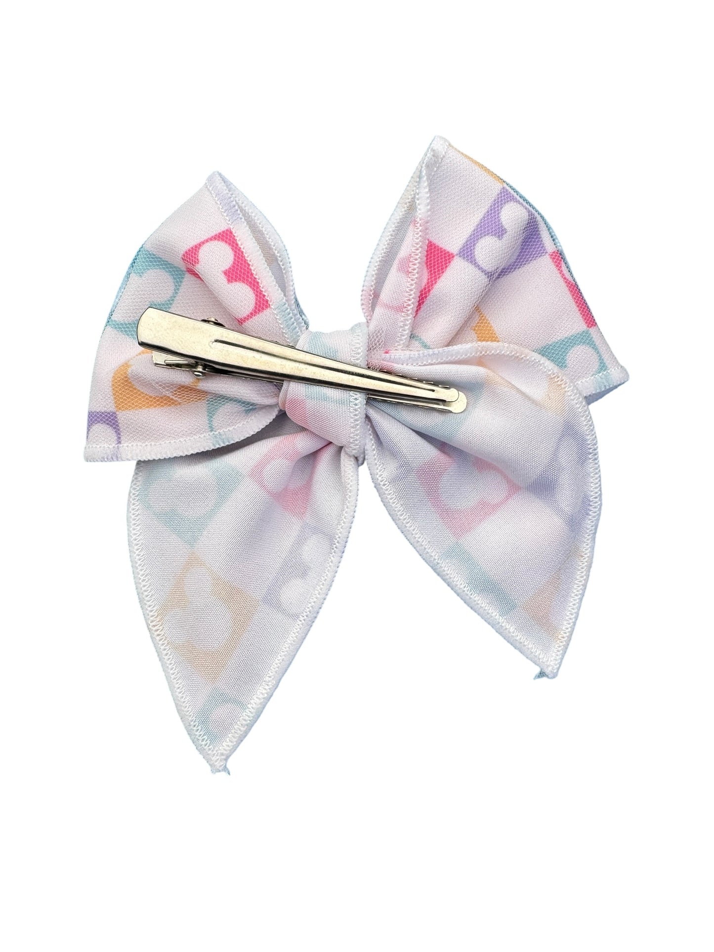Checkered Mouse Shaker Hair Bow for Girls