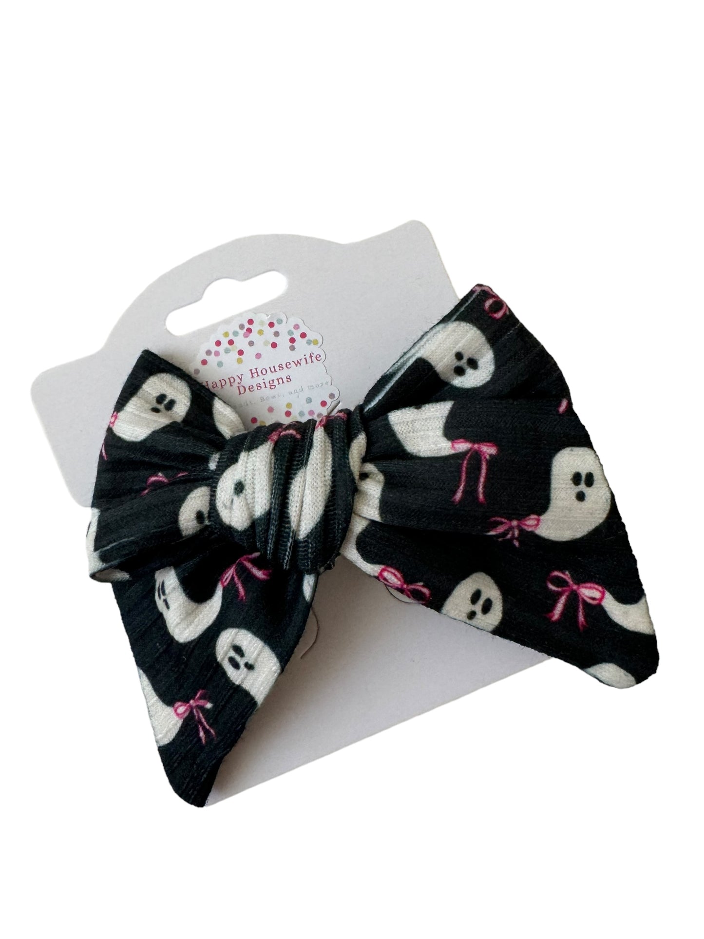 Pink Bow Ghost Hair Bows