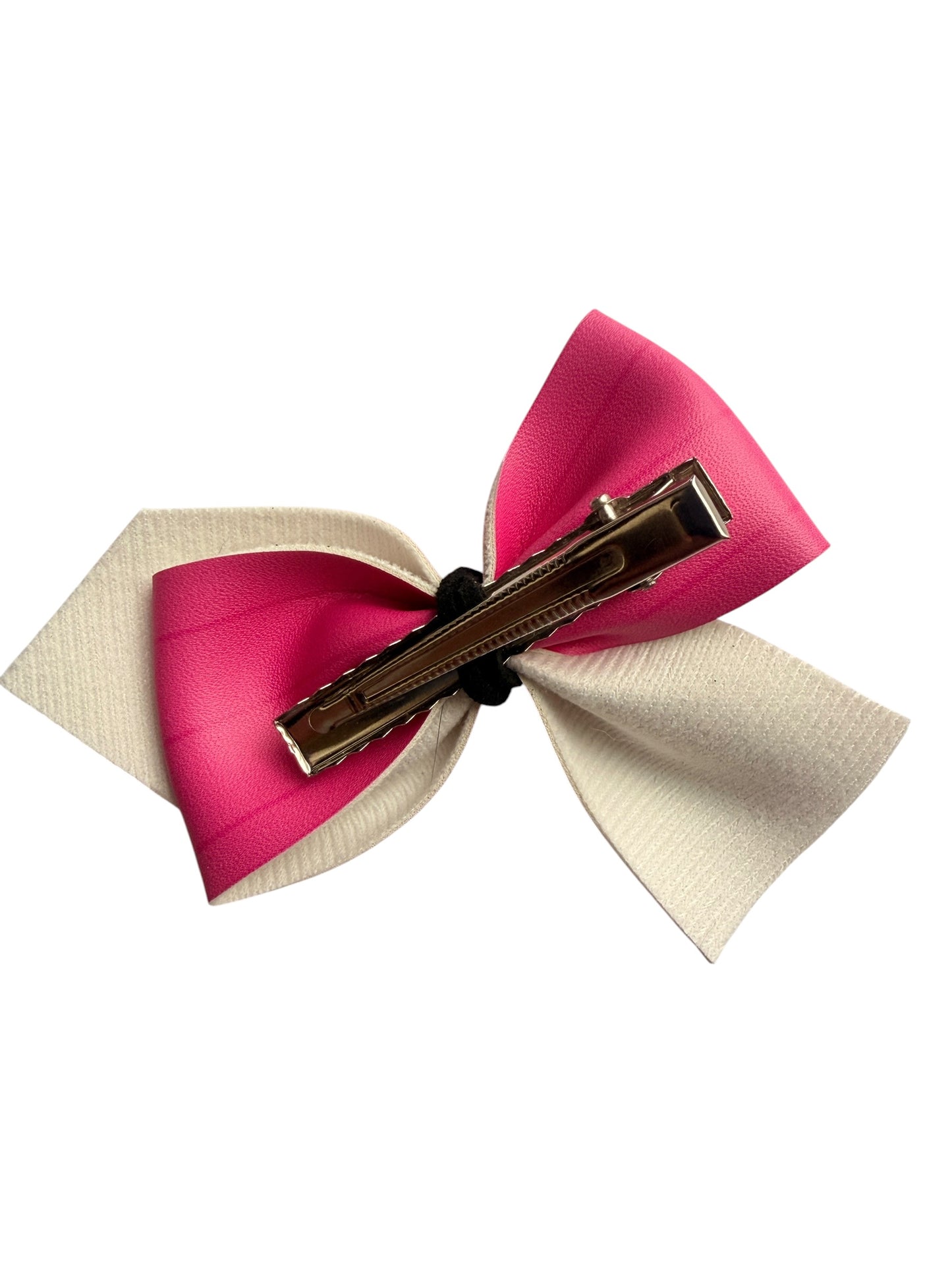 Colorful Crayon Faux Leather Hair Bow Clip for Girls – Back to School Hair Accessory