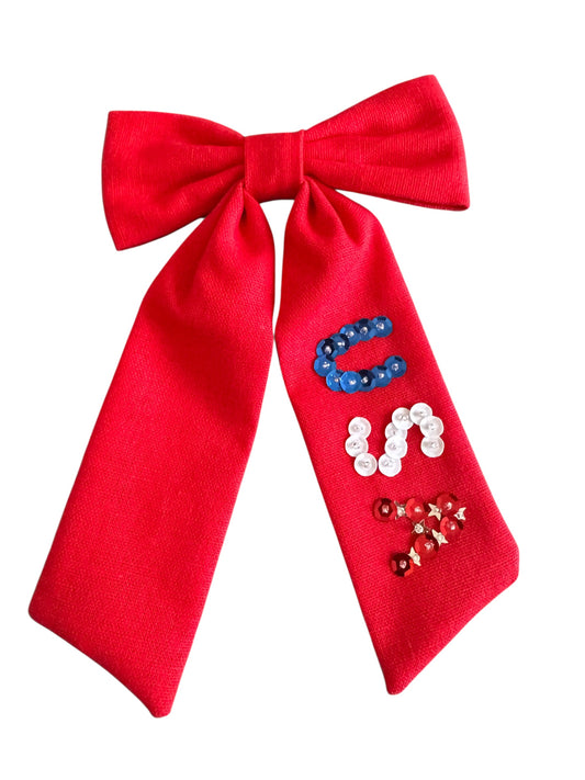 *Red Linen USA Bows