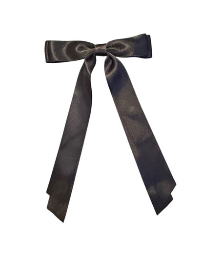 Double Streamer Satin Hair Bow - Elegant Ribbon Bow with Alligator Clip
