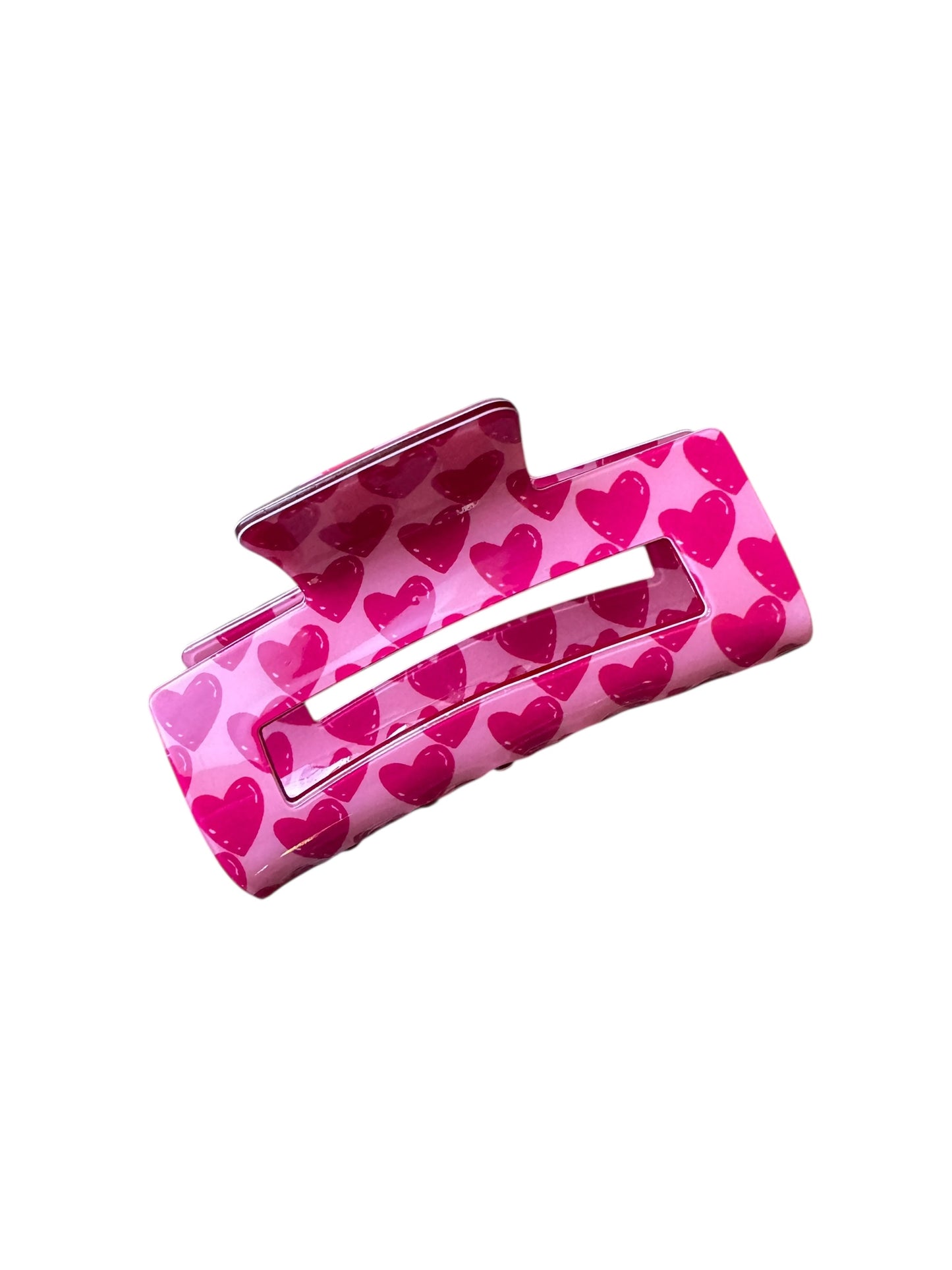 Pink and Red Heart Claw Clip for Girls and Women