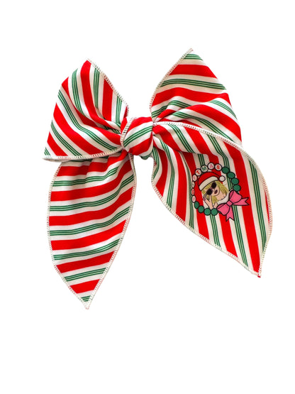 Striped Swiftmas Hair Bows - TS Christmas Hair Bows