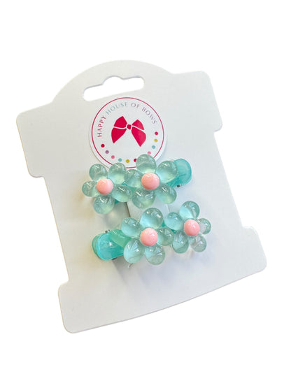 Baby Flower Hair Clips - Spring Snap Clips for Toddlers & Babies