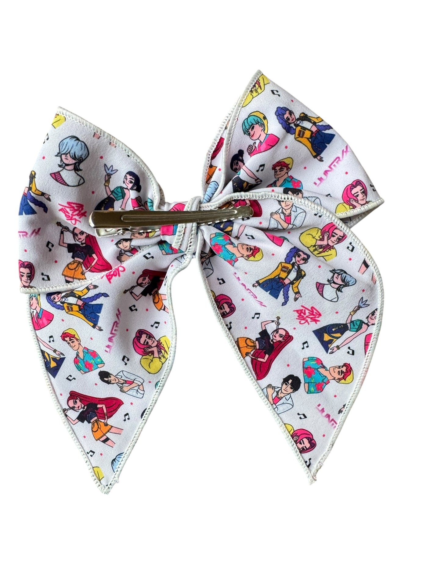 White K-Pop Hair Bows for Girls | Trendy Korean-Inspired Bow Clip