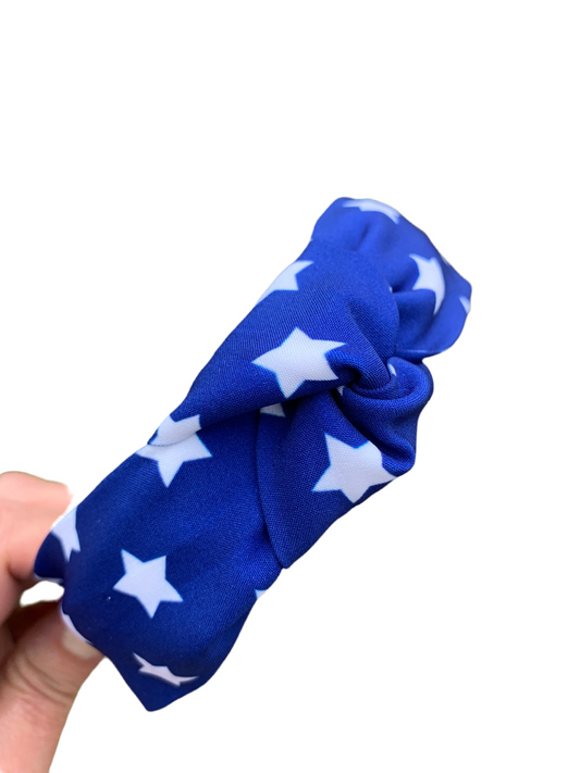 Blue and White Stars Headband