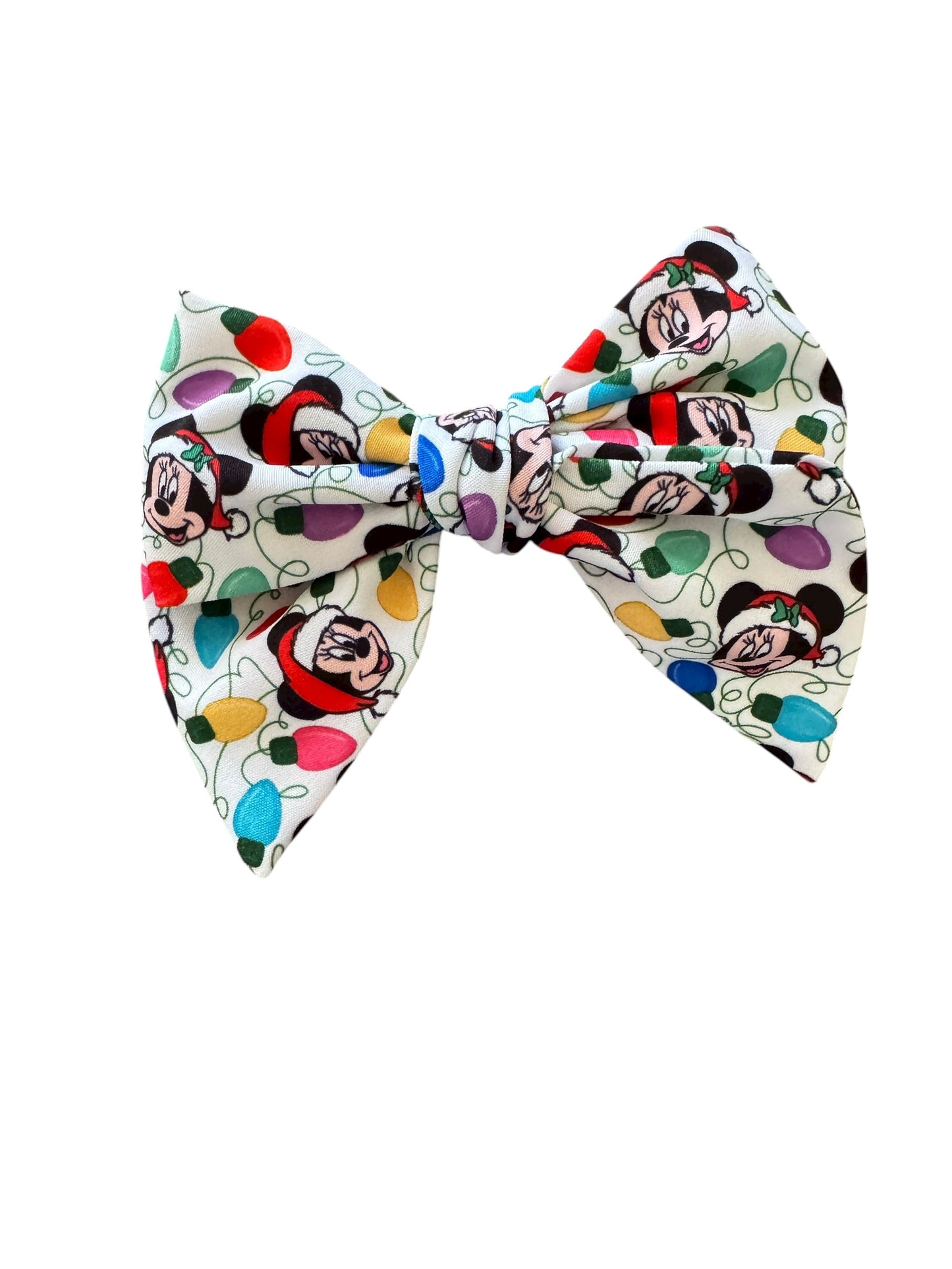 Christmas Mouse Lights Hair Bows