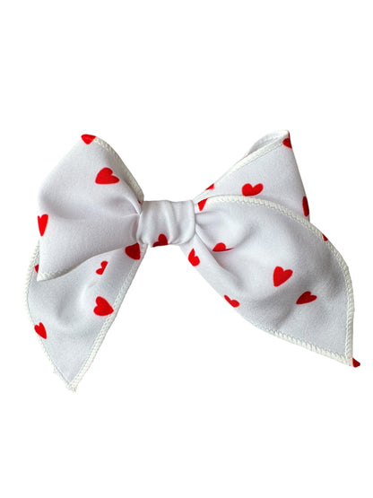 *Small Red Hearts Hair Bows