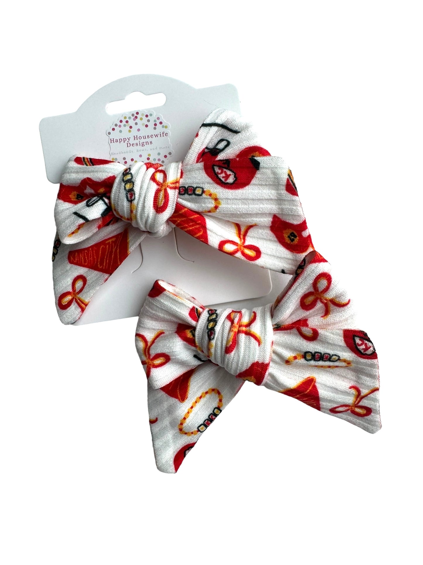 *KC TS Football Hair Bows