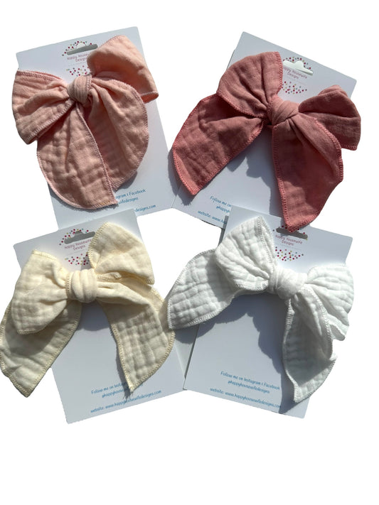 *Spring Muslin Hair Bows