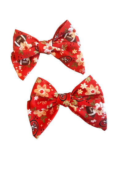 49er Football Team Hair Bows and Headbands