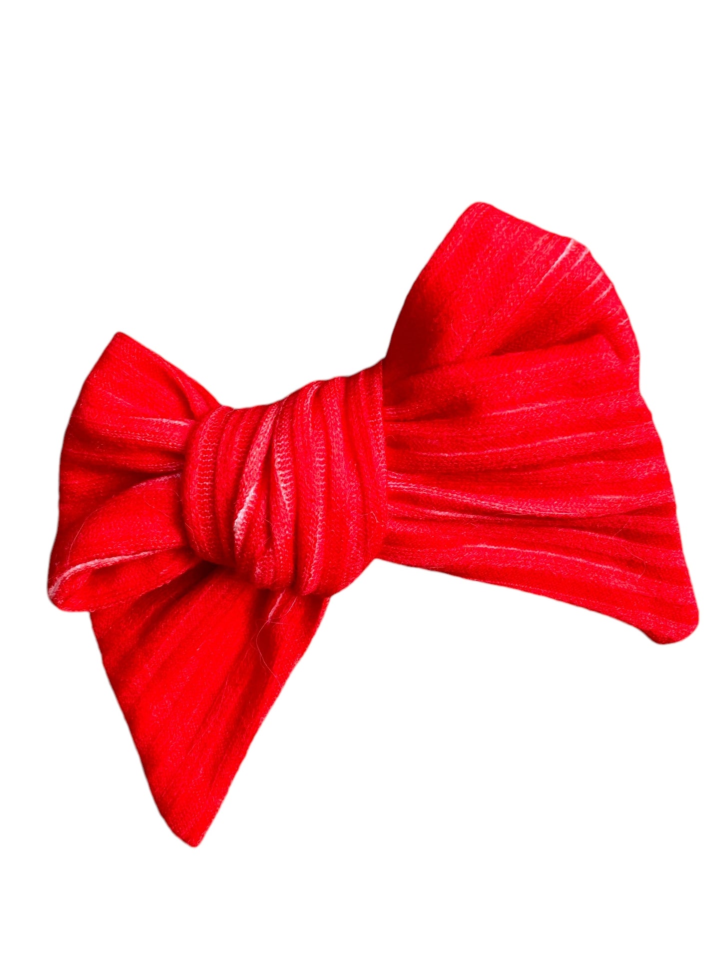 Red Fabric Hair Bows